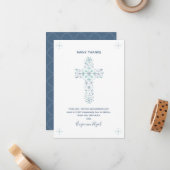 Eerste communiqué Gepersonaliseerd Dank je creditc Notitiekaartje (Voorkant / Achterkant in situ)