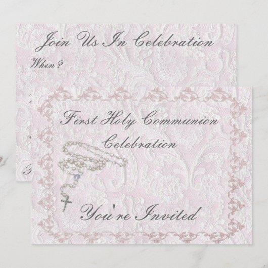 Eerste communiqué (Girl) Kaart (Voorkant / Achterkant)