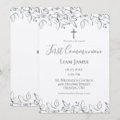 Eerste communiqué hand getrokken kruis kaart (Voorkant / Achterkant)