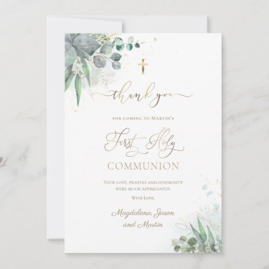 Eerste communiqué - Hartelijk dank Kaart (Voorkant)