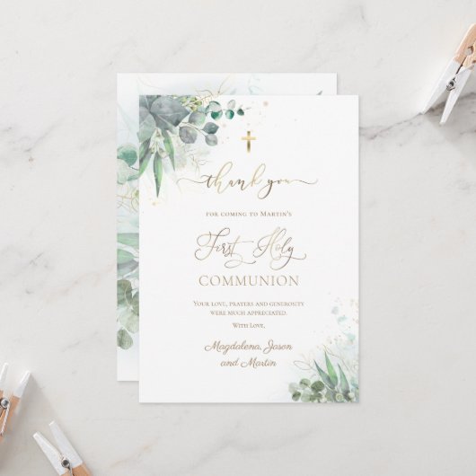 Eerste communiqué - Hartelijk dank Kaart (Voorkant / Achterkant in situ)