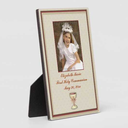 Eerste communiqué-herdenkingsPlaque Fotoplaat (Zijkant)