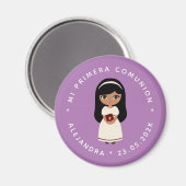 Eerste communiqué hispanic Girl Mi Primera Comunio Magneet (Voorkant / Achterkant)