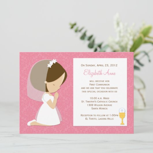 Eerste communiqué kaart (Staand voorkant)