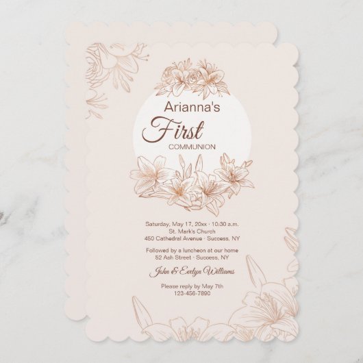 Eerste communiqué kaart (Voorkant / Achterkant)