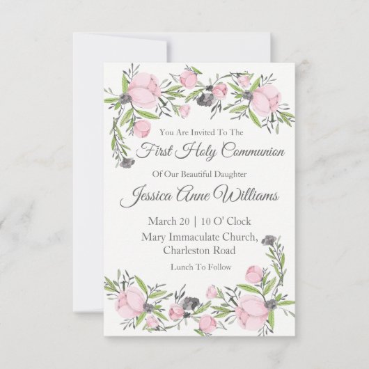 Eerste communiqué kaart (Voorkant)