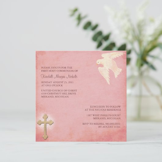 Eerste communiqué kaart (Staand voorkant)