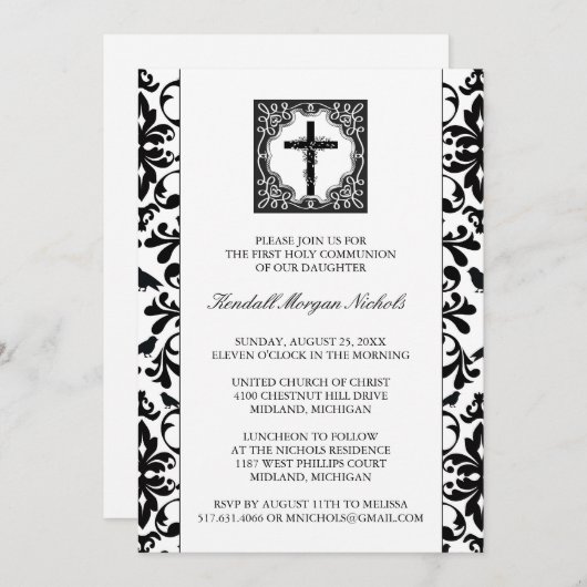 Eerste communiqué kaart (Voorkant / Achterkant)