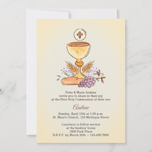 Eerste communiqué kaart (Voorkant)