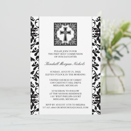 Eerste communiqué kaart (Staand voorkant)