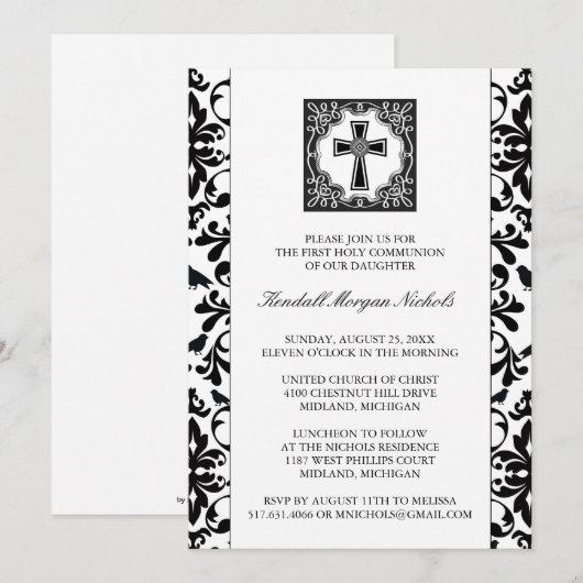 Eerste communiqué kaart (Voorkant / Achterkant)