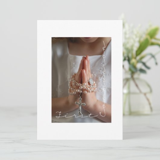 Eerste communiqué kaart (Staand voorkant)