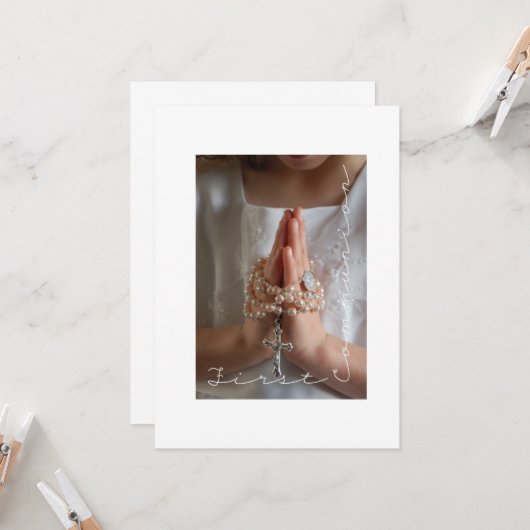 Eerste communiqué kaart (Voorkant / Achterkant in situ)