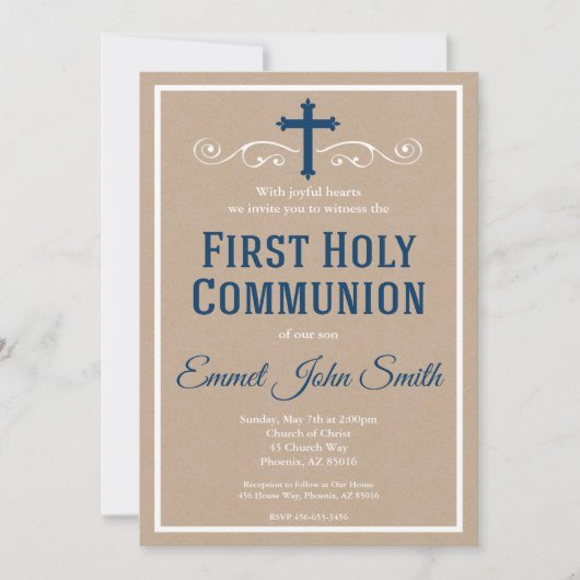 Eerste communiqué kaart (Voorkant)