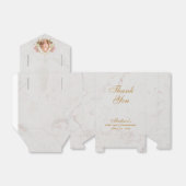 Eerste communiqué Marble Girl Foto Pink Orchid Gol Bedankdoosjes (Uitgevouwen)