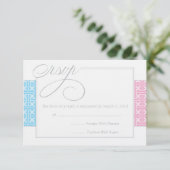 Eerste communiqué of Baptisme RSVP | Blauw (Staand voorkant)