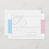 Eerste communiqué of Baptisme RSVP | Blauw (Voorkant / Achterkant)