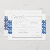 Eerste communiqué of Baptisme RSVP  | marine (Voorkant / Achterkant)