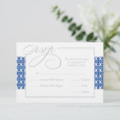 Eerste communiqué of Baptisme RSVP | marine Kaartje (Staand voorkant)