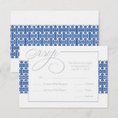 Eerste communiqué of Baptisme RSVP | marine Kaartje (Voorkant / Achterkant)