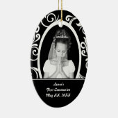 Eerste communiqué-ovaal keramisch ornament (Rechts)