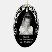 Eerste communiqué-ovaal keramisch ornament (Rechts)