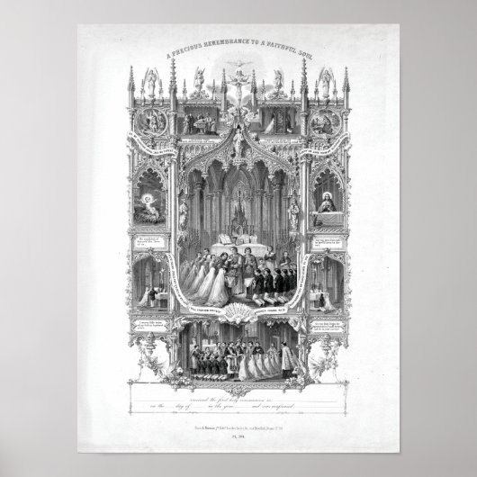 Eerste communiqué Persoonlijke Memorial (wit) Poster (Voorkant)