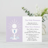 Eerste communiqué-rijst, Lila Kaart (Staand voorkant)