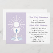 Eerste communiqué-rijst, Lila Kaart (Voorkant / Achterkant)