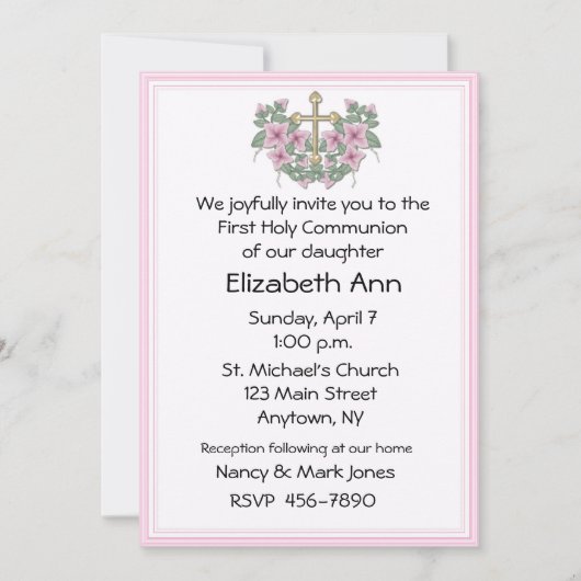 Eerste communiqué roze uitnodiging (Voorkant)