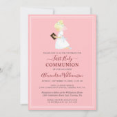 Eerste communiqué roze uitnodiging voor een blauw  (Voorkant)