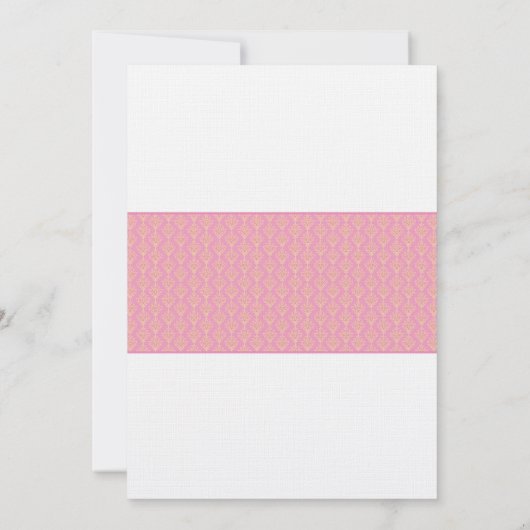 Eerste communiqué-uitnodiging - Roze 5 x 7 Kaart (Achterkant)