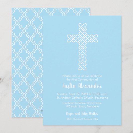 Eerste communiqué - uitnodigingen voor het kruis e (Voorkant / Achterkant)