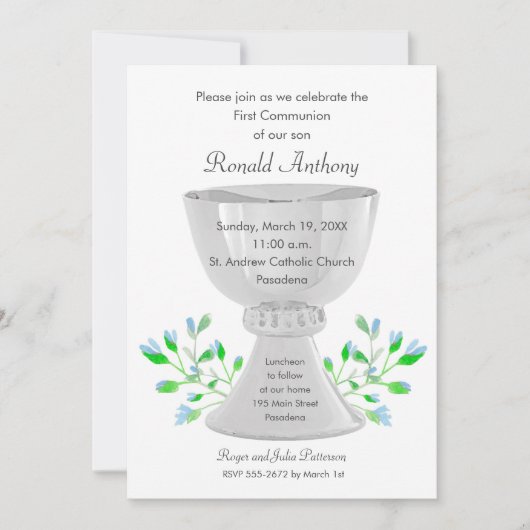 Eerste communiqué van Chalice Boy (Voorkant)