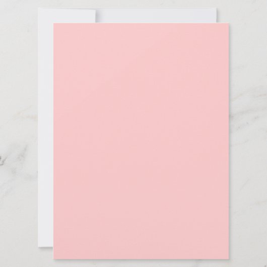 Eerste communiqué van Girl - Roze & Modern Kaart (Achterkant)