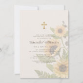 Eerste communiqué voor haar bijtende zonnebloem kaart (Voorkant)