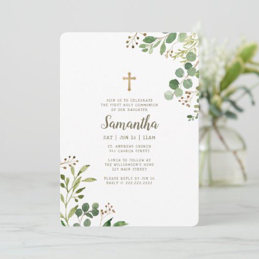 Eerste communiqué voor haar Waterverf olievloeisto Kaart (Staand voorkant)