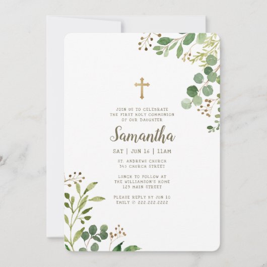 Eerste communiqué voor haar Waterverf olievloeisto Kaart (Voorkant)