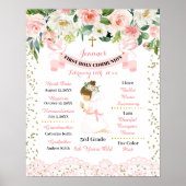 Eerste communiqué voor roze goudbraal meisje poster (Voorkant)