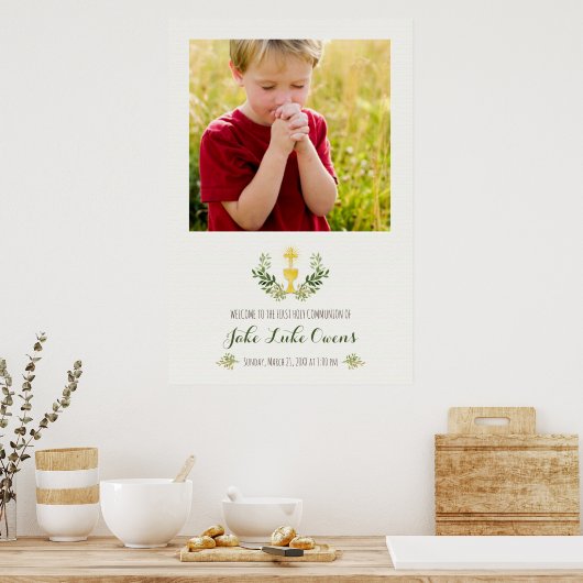 Eerste communiqué Welkomstfotobanner/Poster Poster (Keuken)