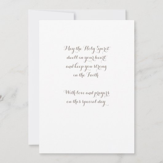 Eerste communiqué witte florale kaart (Achterkant)