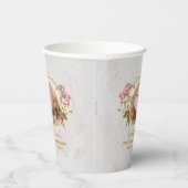 Eerste communistisch meisje Foto Marble Pink Orchi Papieren Bekers (Rechts)