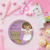 Eerste communistisch meisje in Paars Papieren Bordje (Feest)