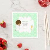 Eerste Communistische Afrikaanse Groene Damask Servet (Insitu)