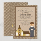 Eerste communistische jongen per kerkelijke uitnod kaart (Voorkant / Achterkant)