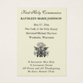 Eerste communistische katholieke herinnering Heili Visitekaartje (Achterkant)