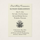 Eerste communistische katholieke herinnering Heili Visitekaartje (Achterkant)