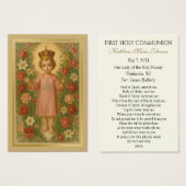 Eerste communistische katholieke herinnering Heili Visitekaartje (Voorkant /achterkant)