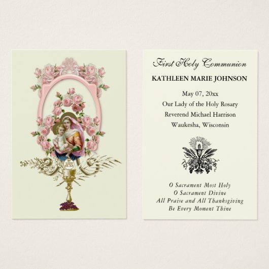 Eerste communistische katholieke herinnering Heili Visitekaartje (Voorkant /achterkant)