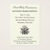 Eerste communistische katholieke herinnering Heili Visitekaartje (Achterkant)